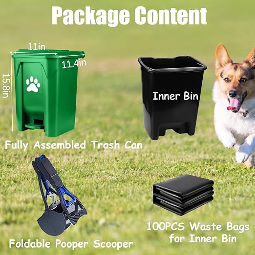 Outdoor Dog Poop Trash Can, Dog Waste Trash Can Pooper Scooper - Image 7