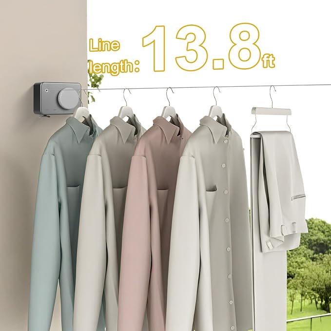 Retractable Clothesline Indoor/Outdoor, Anti-Sag - Image 8