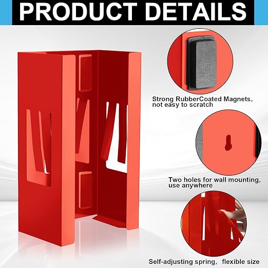 Lounsweer 2 Pcs Magnetic Glove Dispenser Holders Wall Mount Boxes of Gloves - Image 4
