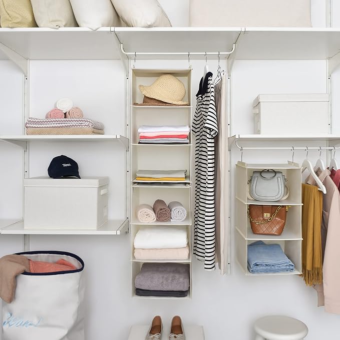 GRANNY SAYS 6-Shelf Hanging Closet Shelves, Separable to 2 Pack 3-Shelf Closet - Image 4