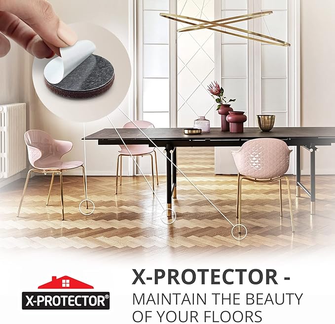 24 Heavy-Duty Felt Furniture Pads 1.5” 1/4” Thick X-Protector! Round Felt Pads - Image 5