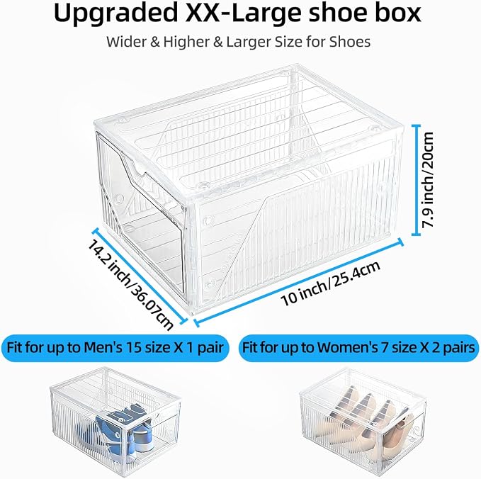 Modular XX-Large Shoe Organizer, 6 Pack Shoe Storage Organizer Easy to Assemble - Image 3