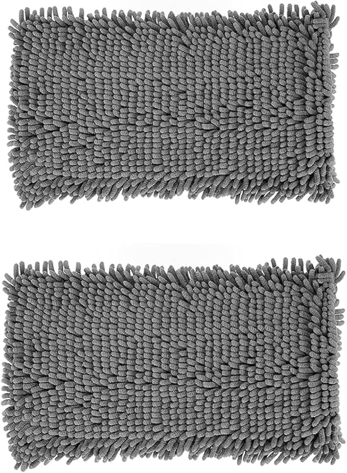 Wall Cleaner Mop Replacement Head, 2 Pack Chenille Reusable Dust Mop Pads by VOUBIEN