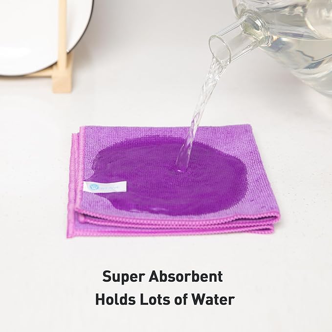 Purple Microfiber Cleaning Cloth, Ultra Soft Absorbent Microfiber Cleaning Rags - Image 4