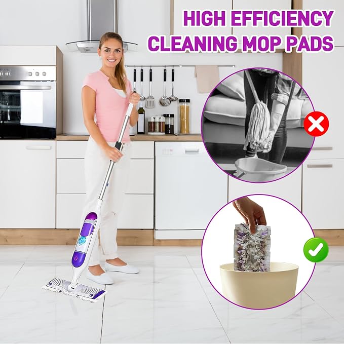 20-Pack Disposable Microfiber Power Mop Pad Refills Compatible - Image 8