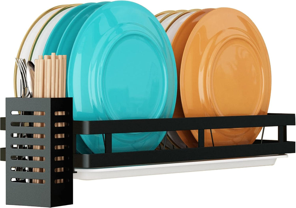Wall Mounted Stainless Steel Dish Drying Rack Fruit Vegetable Storage Basket ...