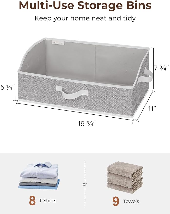 StorageWorks Closet Storage Bins, Trapezoid Organizer Box - Image 2