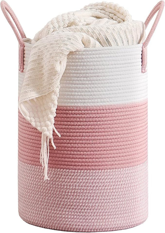 CLHMILY&Z 40L Laundry Basket Round Storage Rope Basket by ClhmilyZ