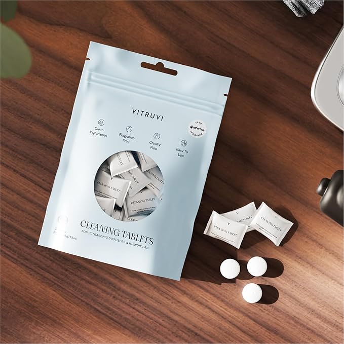 VITRUVI Cleaning Tablets for Diffusers & Humidifiers | Removes Stains & Residue - Image 7