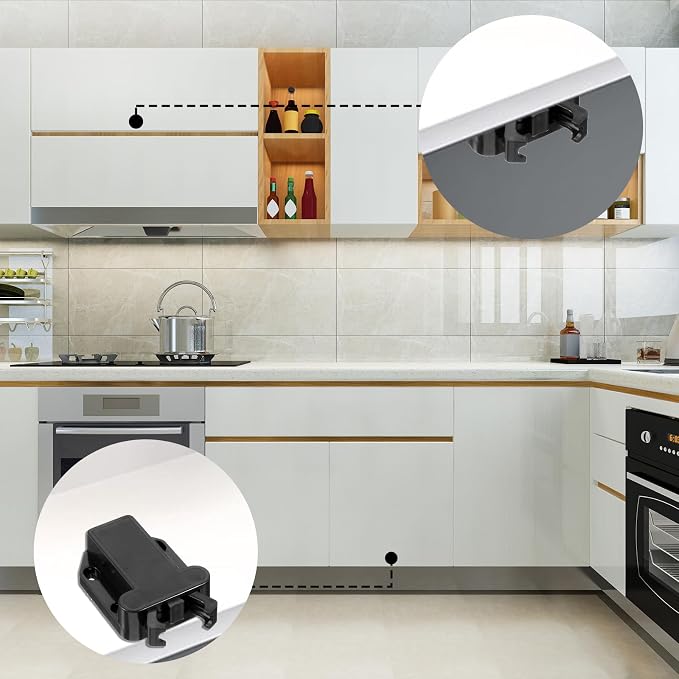 4Pack Push Latches for Cabinets, Push to Open Catch Lock, Safe Rebound - Image 6