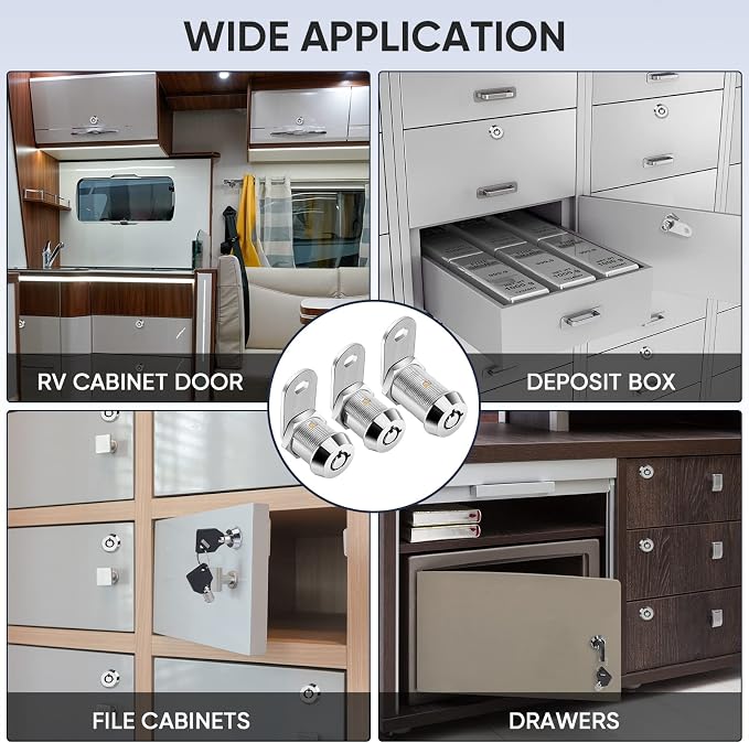 PTEROMY 5 Pack Cabinet Lock - Image 7