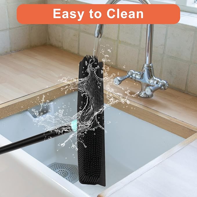Rubber Broom Carpet Rake for Pet Hair Removal, Fur Remover Broom - Image 7