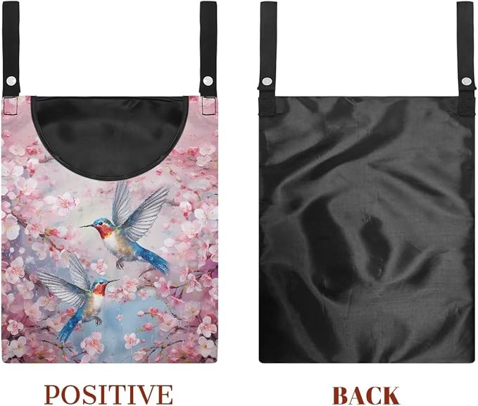 Pin Bag, Hummingbird Print Clothes Pin Hanging Bag Clothespin Storage Organizer - Image 7