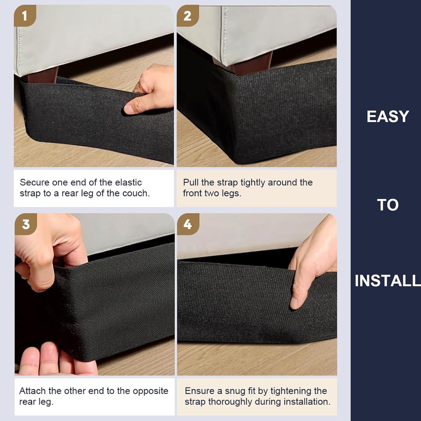 Under Couch Blocker for Kids and Pet Toys, 3 inch x 123inch, Toy Blocker for Bed and Furniture, Stop Toys Going Under Sofa