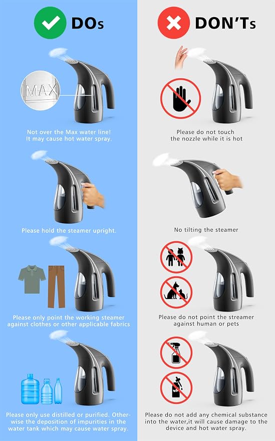 HiLIFE Steamer for Clothes, Portable Handheld Design, 240ml Big Capacity - Image 7