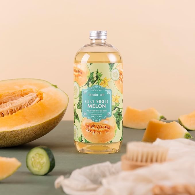 ROMIIE ZOI Liquid Hand Soap Refill, Cucumber&melon, Gentle & Moisturizing - Image 4