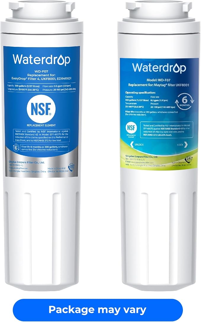 Waterdrop EDR4RXD1 Replacement for EveryDrop® Filter 4, Whirlpool® UKF8001 - Image 9