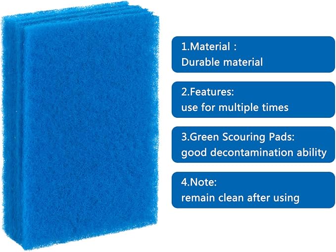 Jetec Scrub Pads Scouring Pads Sponge Dish Scrubber Scouring Cleaning Non - Image 3