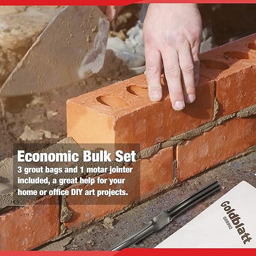 Goldblatt 4 Pieces Tile Grout Masonry Mortar Bag Set, Includes 3 Pieces Tear - Image 7