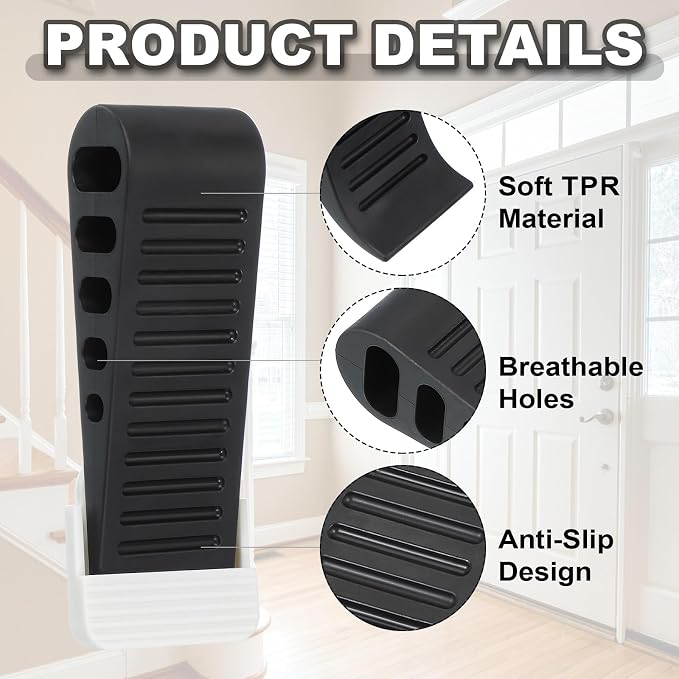 PATIKIL Rubber Door Stoppers for Bottom of Door, Door Wedge Stopper - Image 3