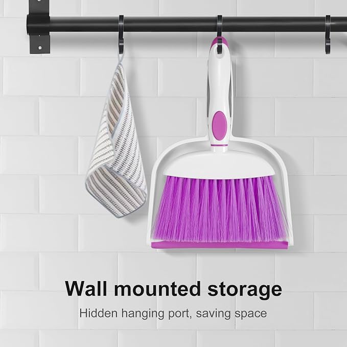 NACENA Small Dust Pan and Brush Set, Mini Broom and Dustpan Set Small Hand - Image 7