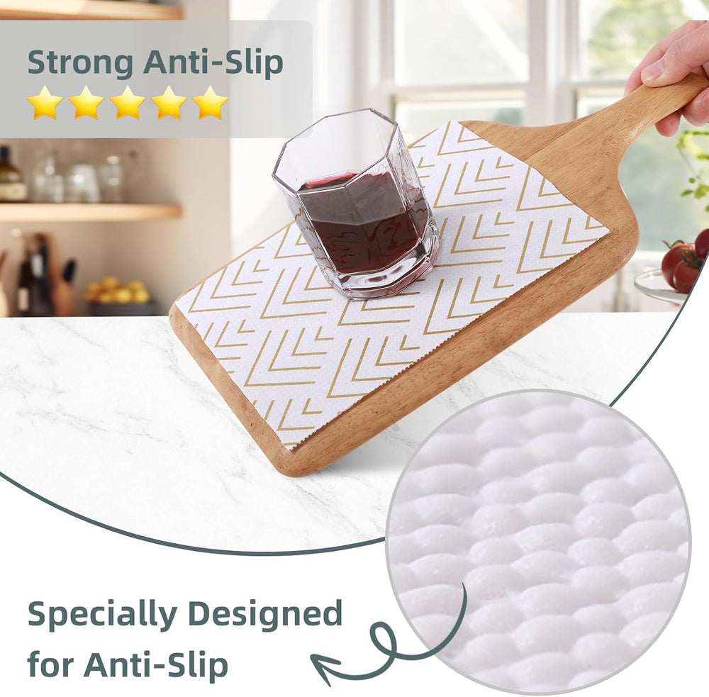 Shelf Liner for Kitchen Cabinets Non Adhesive Drawer Liner Non-Slip