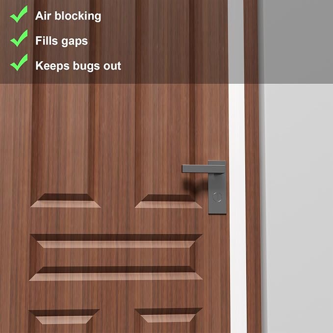 T-Shaped Door Draft Stopper, 1.37 in x 40 Ft Silicone Seal Strip - Image 4