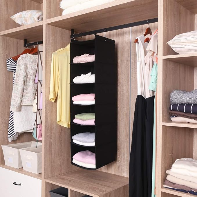 MAX Houser 6 Tier Shelf Hanging Closet Organizer, Closet Hanging Shelf - Image 4