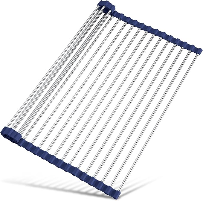 Tomorotec 17.7" x 15.5" Roll Up Dish Drying Rack Over Sink Drying Rack Sink by Tomorotec