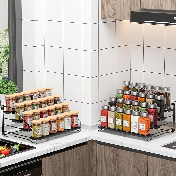 RCHYFEED Spice Rack Organizer for Cabinet Pantry, 4 Tier Spice Rack Countertop - Image 9
