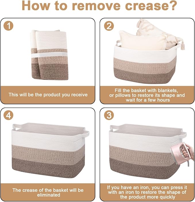 OIAHOMY Rectangle Woven Storage Basket - Image 6