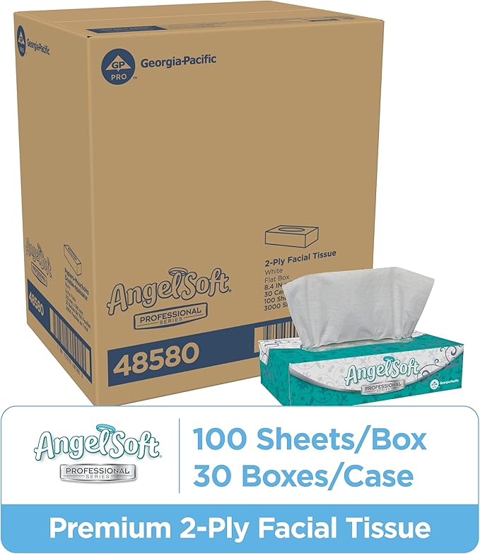 Georgia-Pacific Angel Soft Professional Series 2-Ply Facial Tissue, 100 Sheets - Image 2
