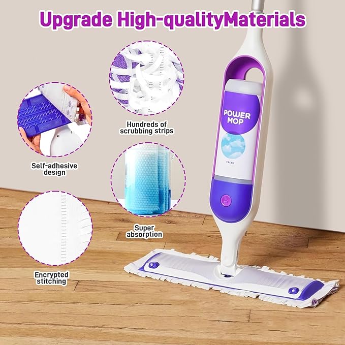 30-Pack Disposable Microfiber Power Mop Pad Refills Compatible - Image 3