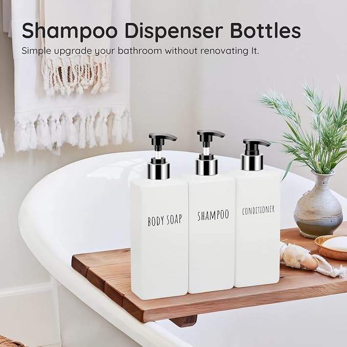 Segbeauty Square Soap Dispenser Refillable, 500ml Empty Reusable Modern - Image 7