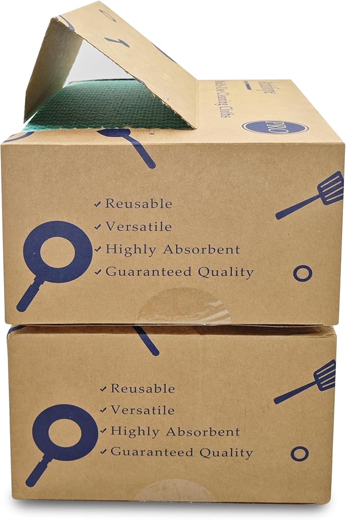 Heavy Duty Reusable Cleaning Cloths 100 Count Food Service Wipes Dishcloths - Image 3