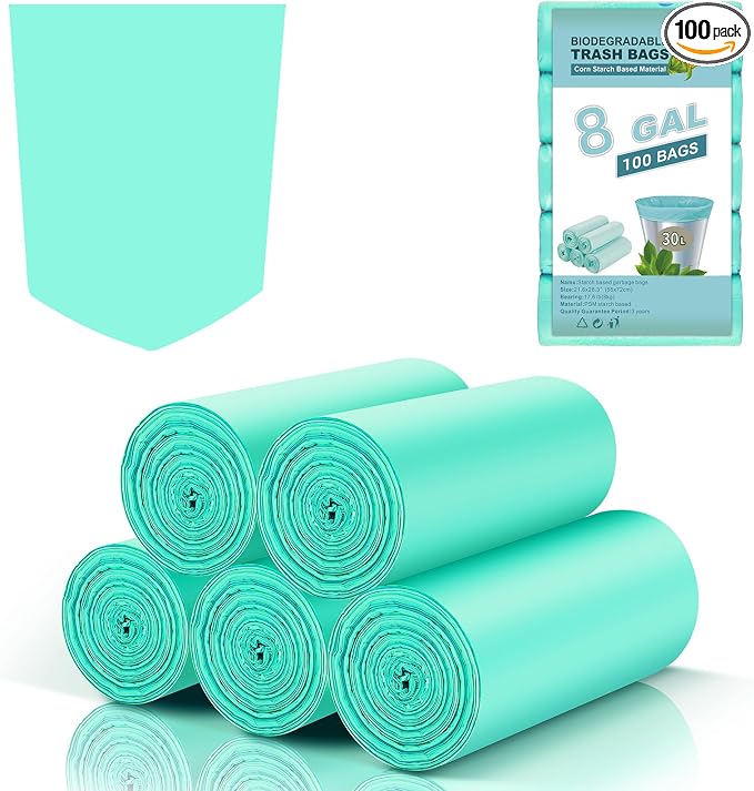 8 Gallon Medium Compostable Trash Bags by Inwaysin