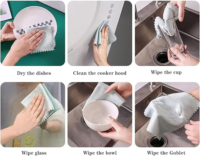 Microfiber Glass Cleaning Cloth, 10 Multi-Functional Reusable Lint Free Cloths - Image 8