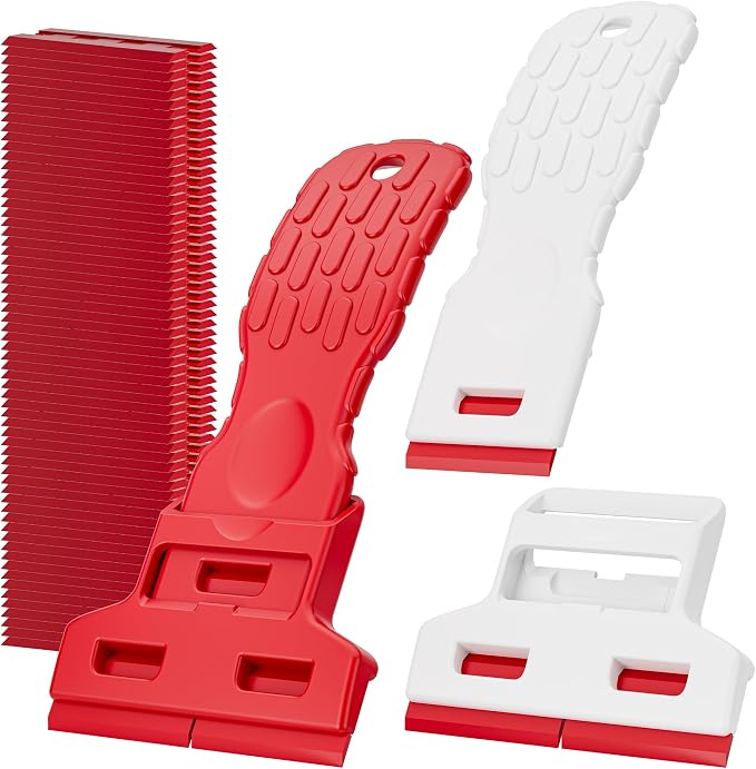 Dual-Width Plastic Razor Blade Scraper Tool Non Scratch by cleanan