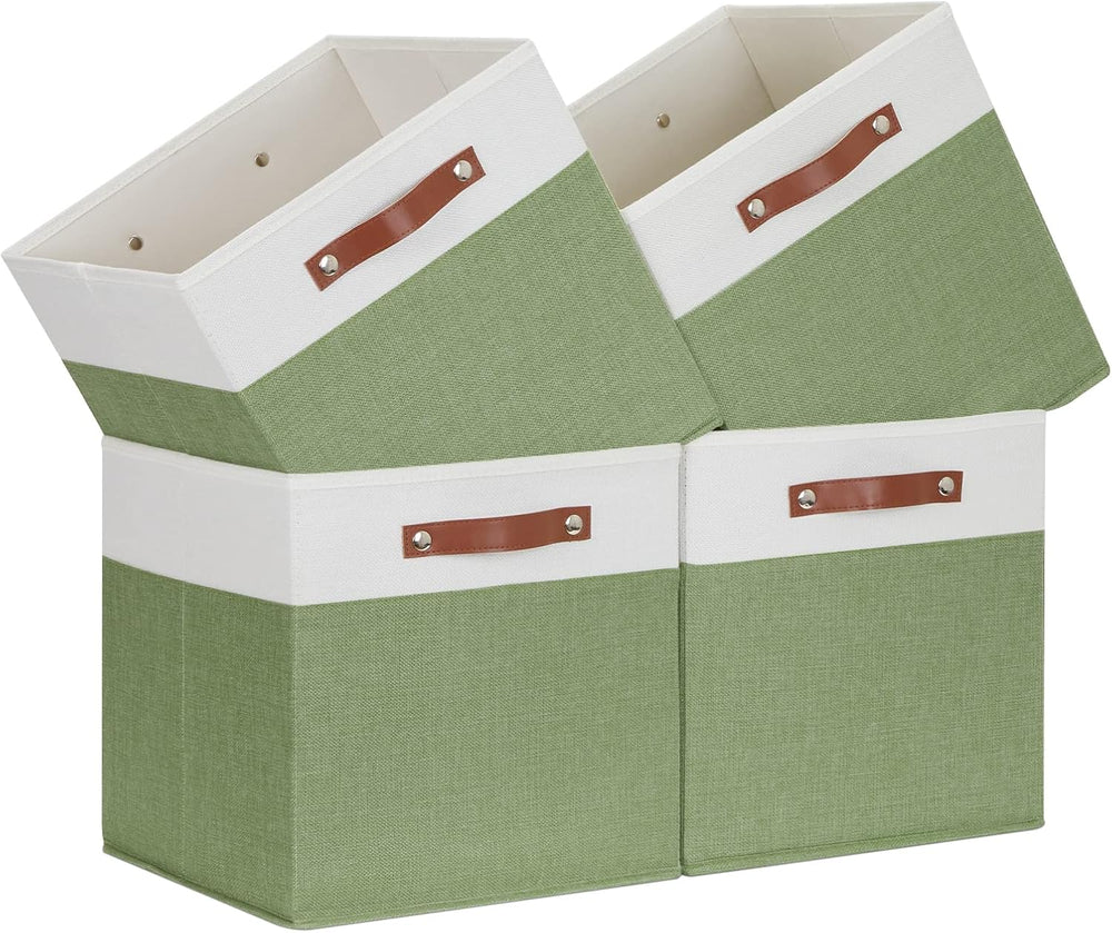 Temary 13 Inch Cube Storage Bin 4 Pack Fabric Storage Cubes Fabric Storage Bin
