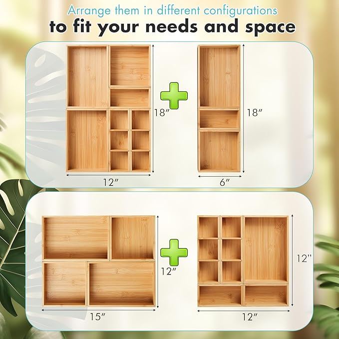 Fabsome Drawer Organizer, Small Wooden Container Tray - Image 7