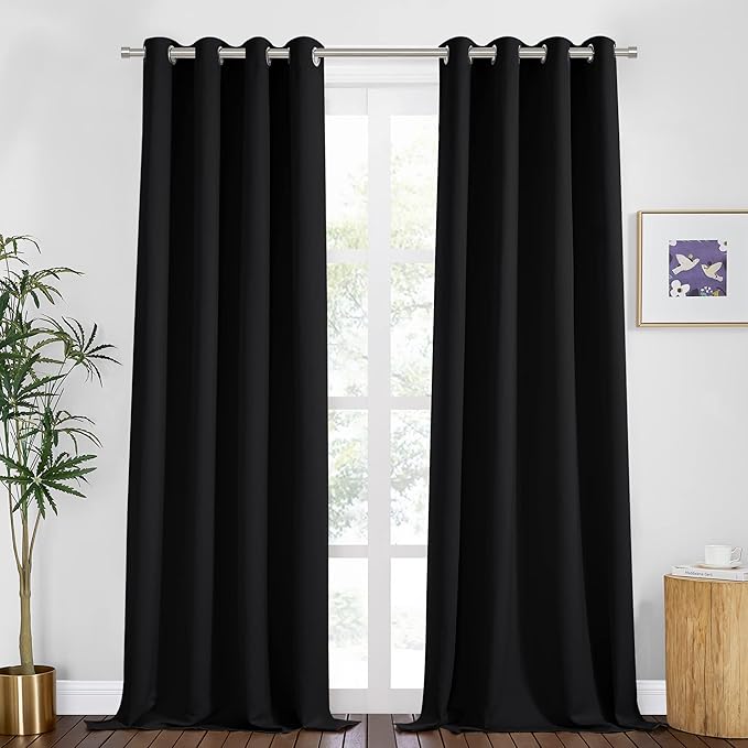 PONY DANCE Blackout Curtains for Bedroom by PONYDANCE