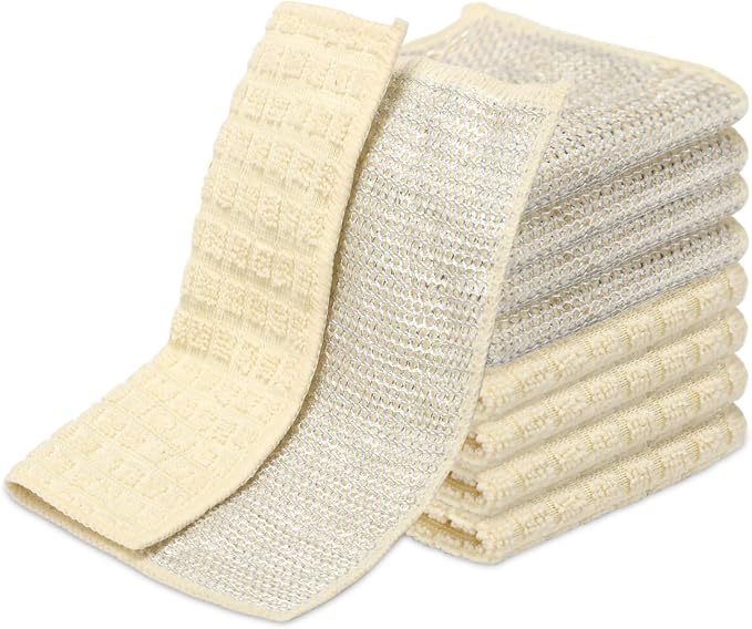 Dish Rags for Washing Dishes 8 Pack Multipurpose Wire Miracle Cleaning Coths by sayene