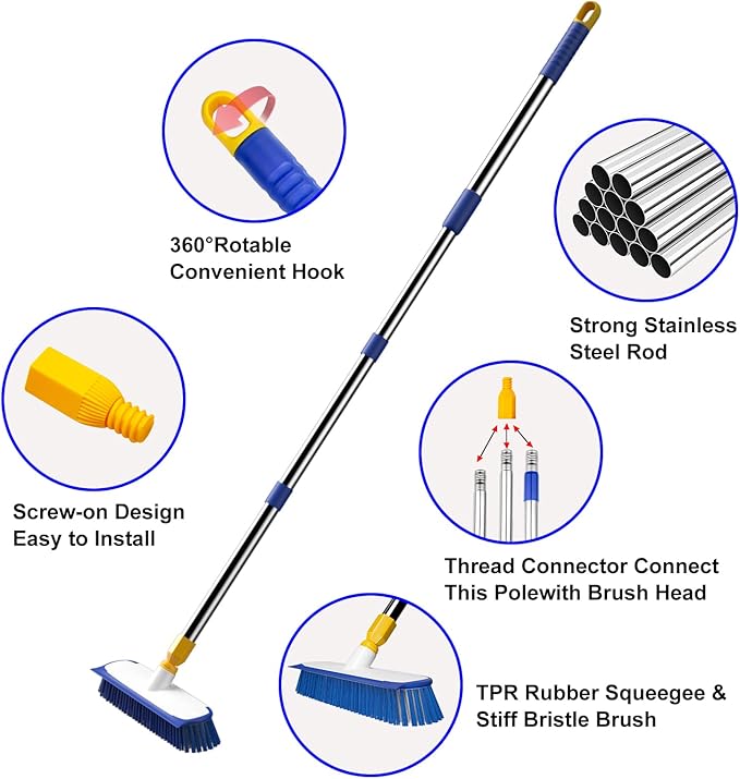 ITTAR 12" Wide Floor Scrub Brush - Image 6