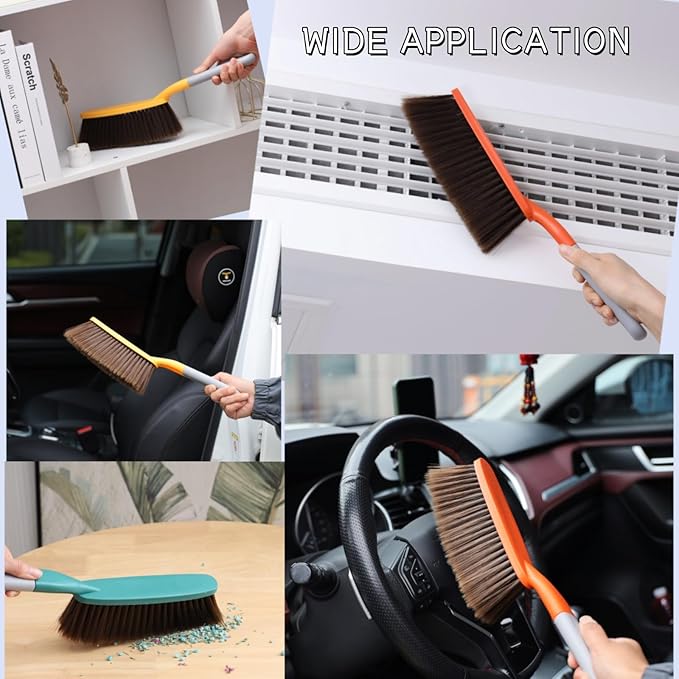 1 Pack 15" Soft Bristle Hand Broom, Counter & Couch Brush, Dusting & Hair - Image 4