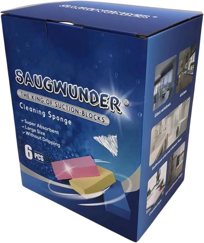 Super Absorbent Sponge Durable Stuff PVA Sponge Box High Water Absorbability by SAUGWUNDER