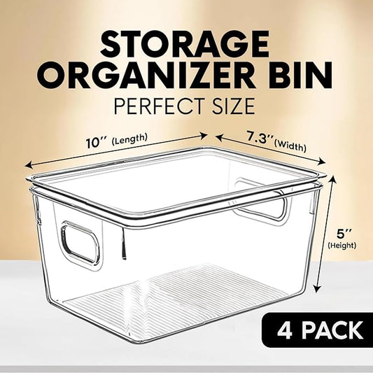 Clear Plastic Storage Bins - Image 2
