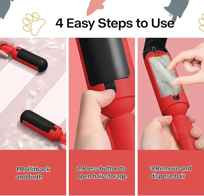 PAKEWAY 2 Pack Pet Hair Removal Tool, Reusable Dog & Cat Fur Remover - Image 4