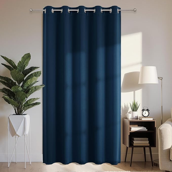 Joydeco Blackout Patio Sliding Door Curtains 84 Inches Long, Grommet Privacy by JOYDECO