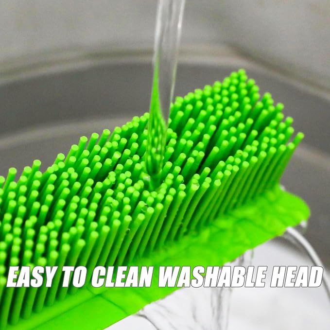 Rubber Broom and Dustpan Set, Pet Hair Removal Rubber Broom - Image 8