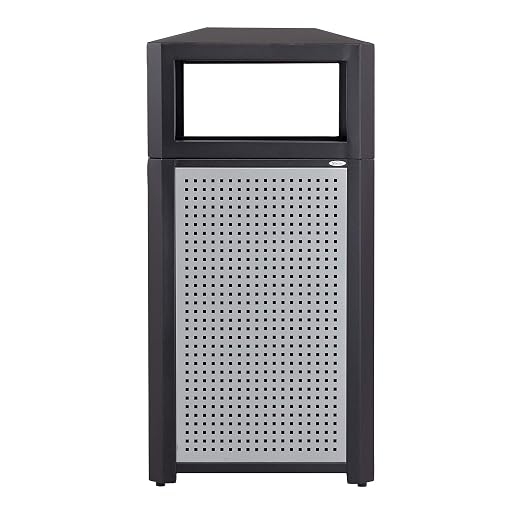 Safco Evos Steel Trash Can, 38 Gallons, Indoor and Outdoor Use, Commercial - Image 2